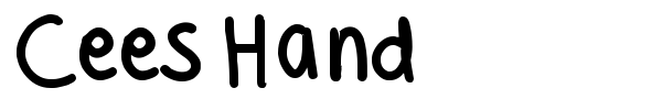 Cees Hand font preview